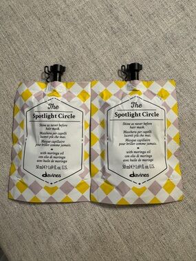 LOT OF 2 DAVINES SPOTLIGHT CIRCLE HAIR SHINE MASK NWT